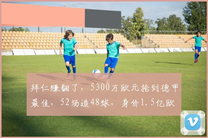 拜仁赚翻了，5300万欧元抢到德甲最佳，52场造48球，身价1.5亿欧